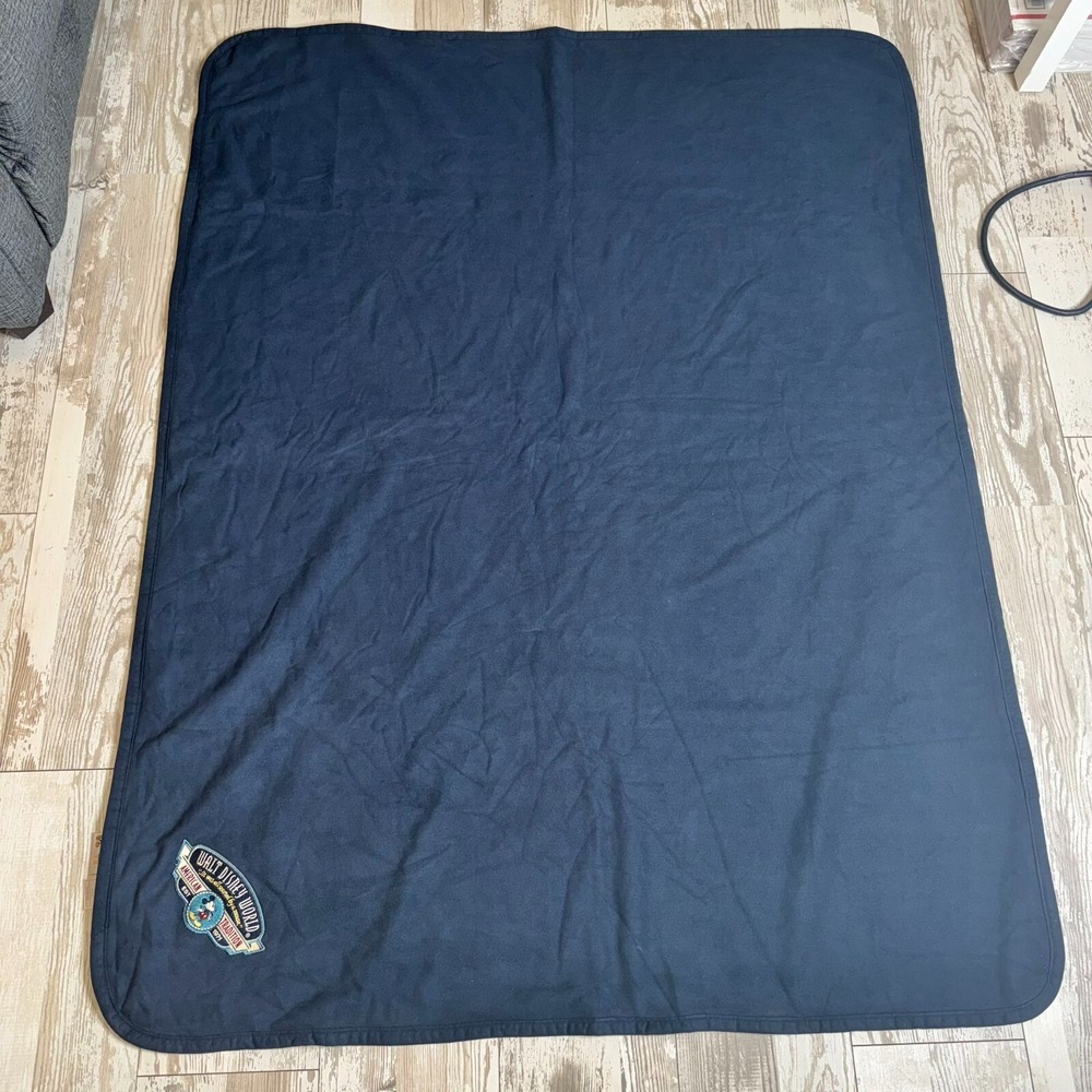 Walt Disney World American Tradition EST 1971 Navy Blue Blanket Polyester 45x55